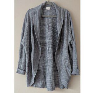 Aritzia Wilfred Diderot Cocoon Sweater Cardigan Open Front Slouchy Space Gray L